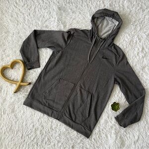 Nike Gray Zip Up Sweater with Hood